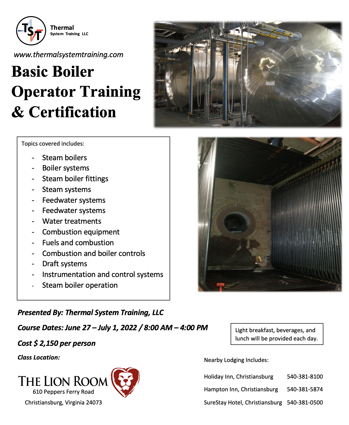Thermal System Training | Steam Boiler Training Courses